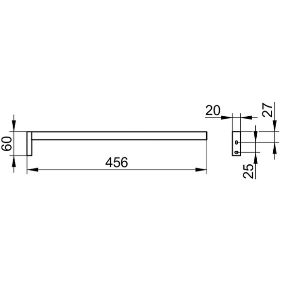 Полотенцедержатель Keuco Edition 90 Square 19120 010000 Хром