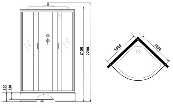 Душевая кабина Niagara Classic 100х100 NG-6702-14P без гидромассажа Душевая кабина Niagara Classic 100х100 NG-6702-14P без гидромассажа
