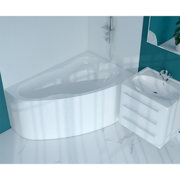 Акриловая ванна Marka One Lil 140x90 L 01лил1490л без гидромассажа Акриловая ванна Marka One Lil 140x90 L 01лил1490л без гидромассажа