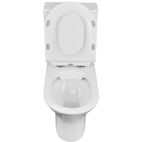 Унитаз компакт Azario Fretta Round AZ-1038A с бачком и сиденьем Микролифт