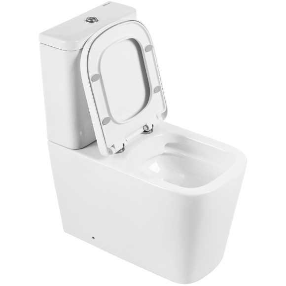 Унитаз компакт BelBagno Albano BB120CPR/BB120SC без бачка с сиденьем Микролифт