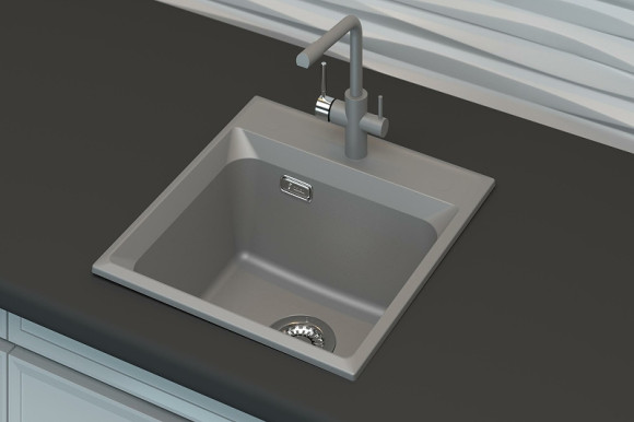 Кухонная мойка Point Мисти 46 PN3011AL Серая Кухонная мойка Point Мисти 46 PN3011AL Серая