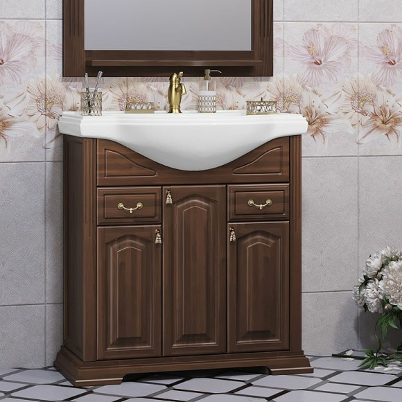 Тумба под раковину Opadiris Риспекто 80 00-00006025 Орех антикварный