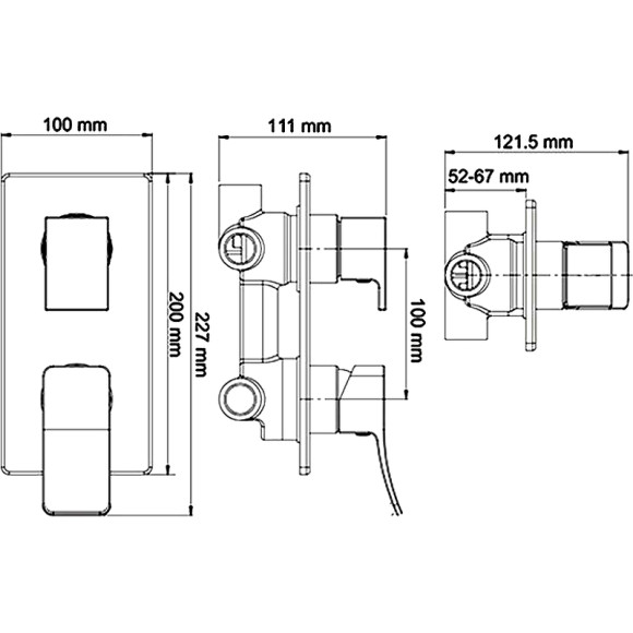 Душевая система WasserKRAFT Aller A171619 Хром
