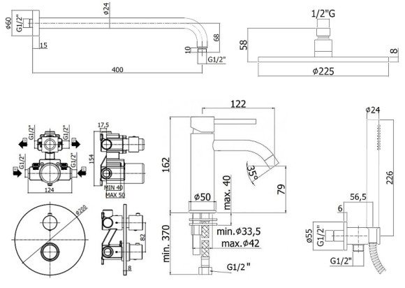 Комплект смесителей Paffoni Light KITLIQ018BO071 Белый матовый
