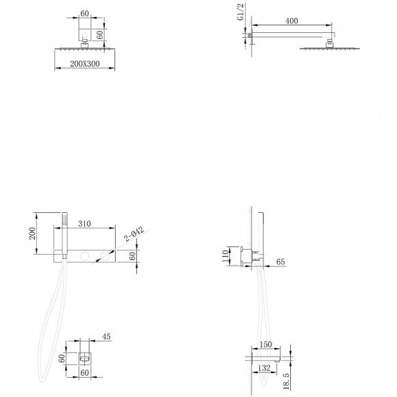 Душевая система Abber Rund AF8717NG Никель Душевая система Abber Rund AF8717NG Никель