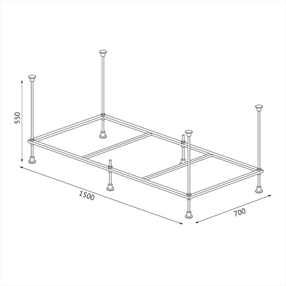Акриловая ванна Berges Feya 150x70 050013 без гидромассажа