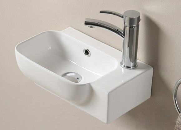 Раковина CeramaLux 40 78580L Белая глянцевая Раковина CeramaLux 40 78580L Белая глянцевая