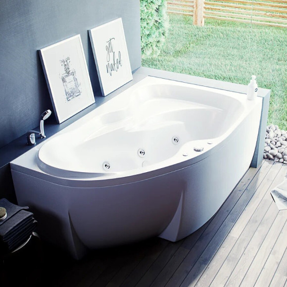 Акриловая ванна Aquatek Вега 170х105 R VEG170-0000083 без гидромассажа с фронтальной панелью с каркасом (разборный) со слив-переливом Акриловая ванна Aquatek Вега 170х105 R VEG170-0000083 без гидромассажа с фронтальной панелью с каркасом (разборный) со слив-переливом