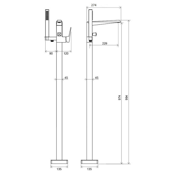 Смеситель для ванны Ravak Freedom FM 081.00 X070079 Хром Смеситель для ванны Ravak Freedom FM 081.00 X070079 Хром