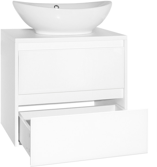 Тумба под раковину Style Line Монако 60 Люкс Plus ЛС-00000632 подвесная Осина белая Белый Лакобель Тумба под раковину Style Line Монако 60 Люкс Plus ЛС-00000632 подвесная Осина белая Белый Лакобель