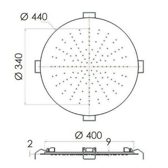 Верхний душ Remer SS357EFM44 Нержавеющая сталь Верхний душ Remer SS357EFM44 Нержавеющая сталь