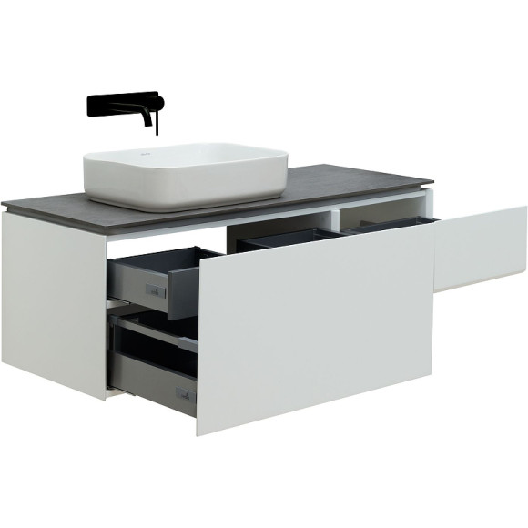 Тумба под раковину Allen Brau Infinity 120 L 1.21006.WM подвесная Белая матовая Тумба под раковину Allen Brau Infinity 120 L 1.21006.WM подвесная Белая матовая