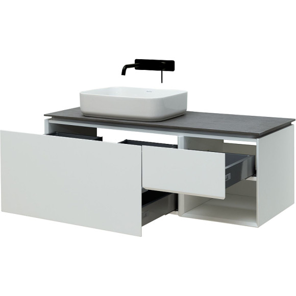 Тумба под раковину Allen Brau Infinity 120 L 1.21006.WM подвесная Белая матовая Тумба под раковину Allen Brau Infinity 120 L 1.21006.WM подвесная Белая матовая