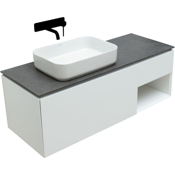 Тумба под раковину Allen Brau Infinity 120 L 1.21006.WM подвесная Белая матовая Тумба под раковину Allen Brau Infinity 120 L 1.21006.WM подвесная Белая матовая