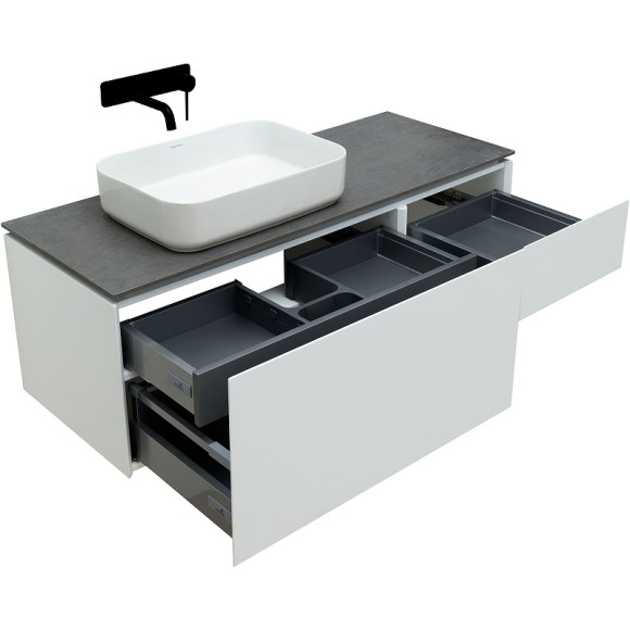 Тумба под раковину Allen Brau Infinity 120 L 1.21006.WM подвесная Белая матовая Тумба под раковину Allen Brau Infinity 120 L 1.21006.WM подвесная Белая матовая