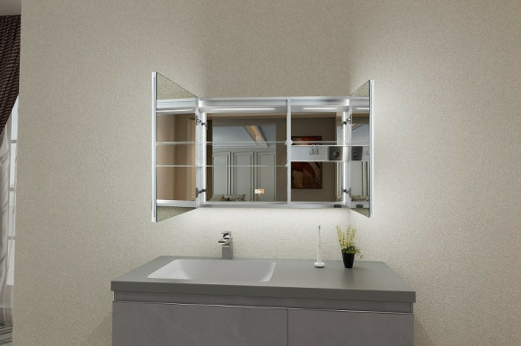 Зеркальный шкаф Esbano 90 ESMT3809D с подсветкой с инфракрасным выключателем Зеркальный шкаф Esbano 90 ESMT3809D с подсветкой с инфракрасным выключателем