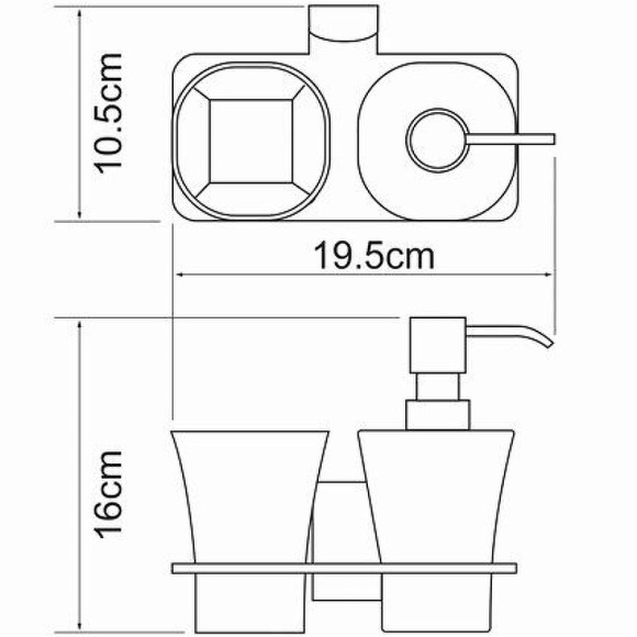 Дозатор для жидкого мыла WasserKRAFT Exter K-5289 со стаканом для зубных щеток Светлая бронза Дозатор для жидкого мыла WasserKRAFT Exter K-5289 со стаканом для зубных щеток Светлая бронза