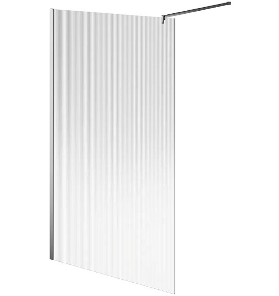 Душевая перегородка Kerama Marazzi Cristallo 120 CT.120.WI.CR профиль Хром стекло рифленое