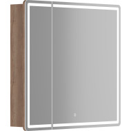 Зеркальный шкаф Sancos Mirror 80 MI80EG с подсветкой Дуб галифакс натуральный