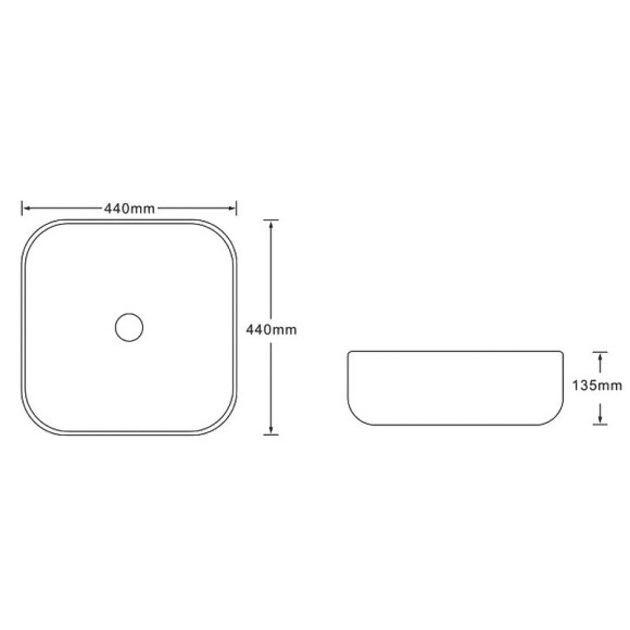 Раковина-чаша SantiLine 44 SL-7024 Коричневый мрамор