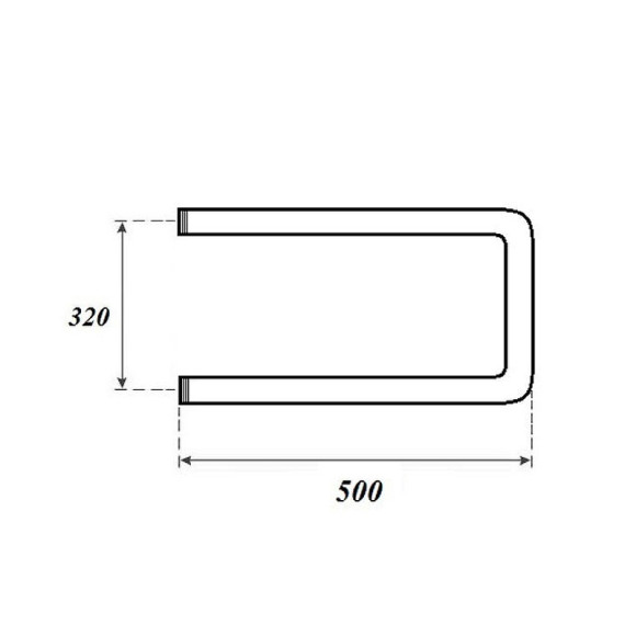 Водяной полотенцесушитель Point П-образный PN35335 320x500 Хром Водяной полотенцесушитель Point П-образный PN35335 320x500 Хром