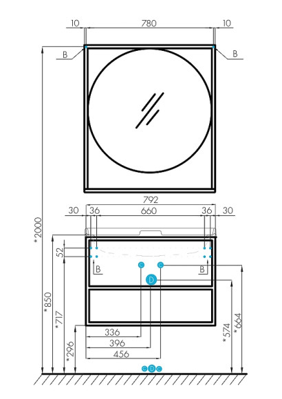 Тумба под раковину Aquaton Лофт Фабрик 80 1A242401LTDU0 подвесная Дуб эндгрейн