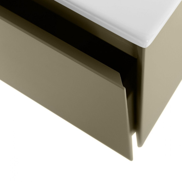 Тумба под раковину Art&Max Latina 100 AM-Latina-1000-1C-SO-BGM подвесная Серо-бежевая матовая