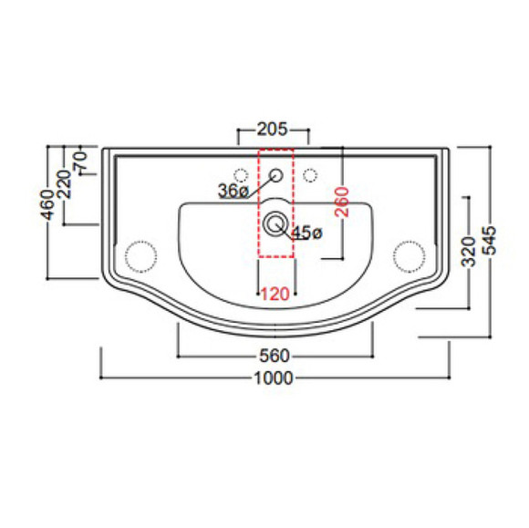 Раковина Kerasan Retro 100 105001*3 Белая