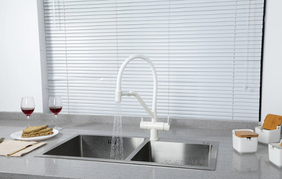 Смеситель для кухни Gappo G4398-88 Белый Смеситель для кухни Gappo G4398-88 Белый