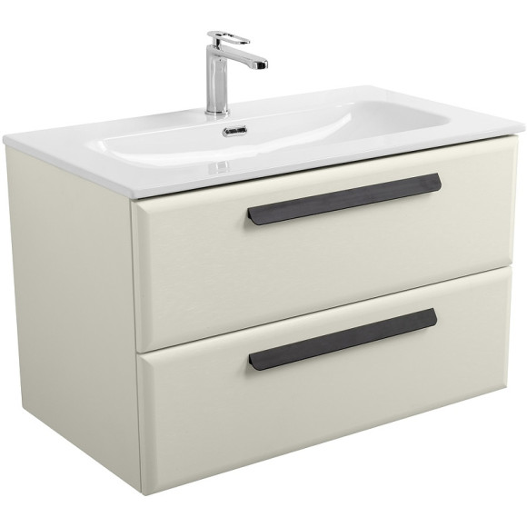 Тумба под раковину Cezares Eco-Cer-N 80 ECO-CER-N-800-2C-SO-AS-P подвесная Альпака брашированная без ручек Тумба под раковину Cezares Eco-Cer-N 80 ECO-CER-N-800-2C-SO-AS-P подвесная Альпака брашированная без ручек