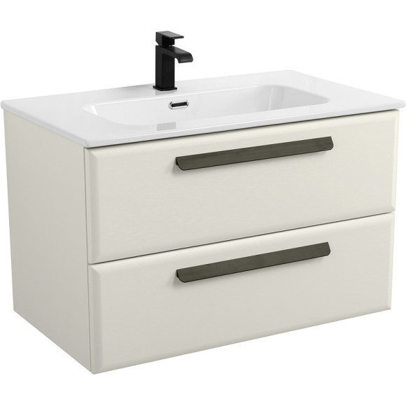 Тумба под раковину Cezares Eco-Cer-N 80 ECO-CER-N-800-2C-SO-AS-P подвесная Альпака брашированная без ручек Тумба под раковину Cezares Eco-Cer-N 80 ECO-CER-N-800-2C-SO-AS-P подвесная Альпака брашированная без ручек