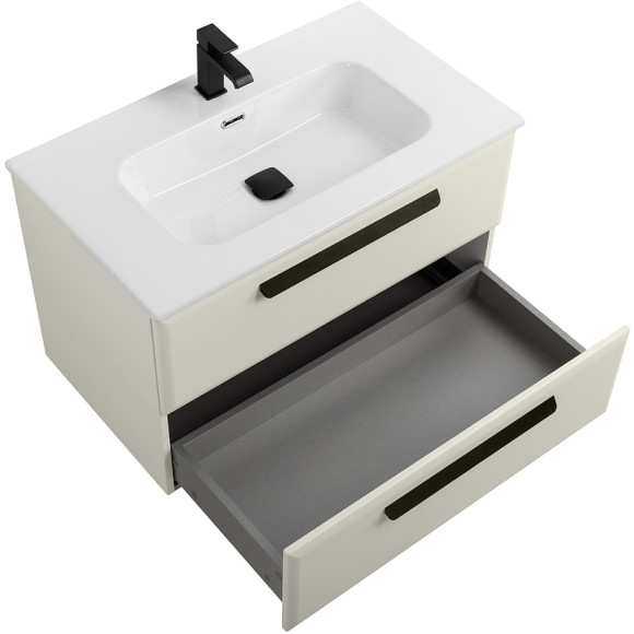 Тумба под раковину Cezares Eco-Cer-N 80 ECO-CER-N-800-2C-SO-AS-P подвесная Альпака брашированная без ручек Тумба под раковину Cezares Eco-Cer-N 80 ECO-CER-N-800-2C-SO-AS-P подвесная Альпака брашированная без ручек