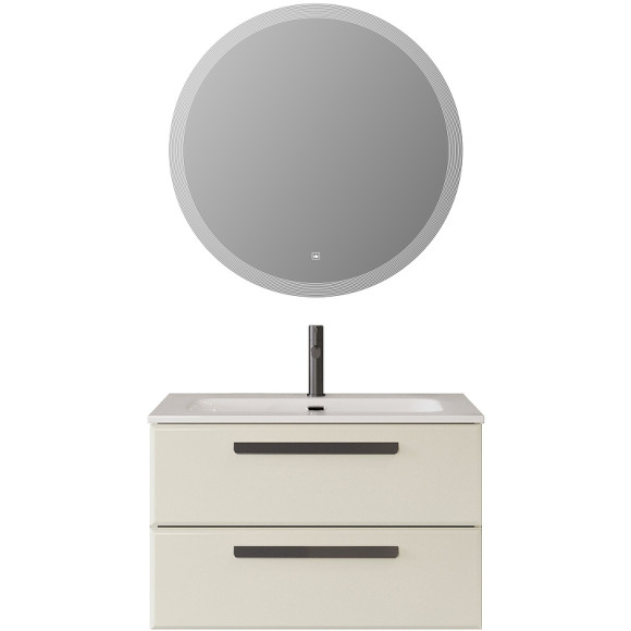 Тумба под раковину Cezares Eco-Cer-N 80 ECO-CER-N-800-2C-SO-AS-P подвесная Альпака брашированная без ручек Тумба под раковину Cezares Eco-Cer-N 80 ECO-CER-N-800-2C-SO-AS-P подвесная Альпака брашированная без ручек