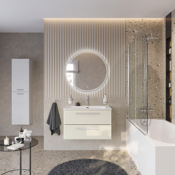 Тумба под раковину Cezares Eco-Cer-N 80 ECO-CER-N-800-2C-SO-AS-P подвесная Альпака брашированная без ручек Тумба под раковину Cezares Eco-Cer-N 80 ECO-CER-N-800-2C-SO-AS-P подвесная Альпака брашированная без ручек