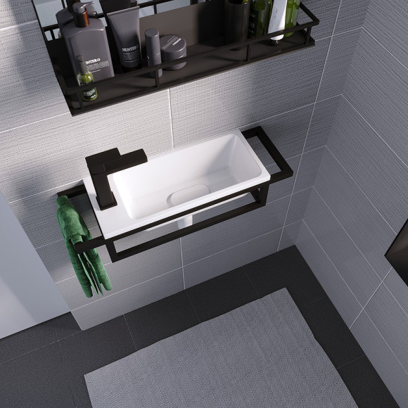 Консоль для раковины Grossman Метрис 50 105003 Черный Консоль для раковины Grossman Метрис 50 105003 Черный