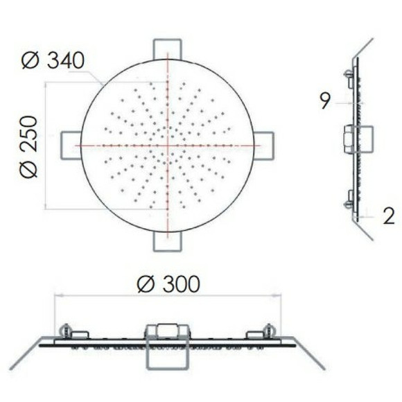 Верхний душ Remer SS357EFM34 Нержавеющая сталь Верхний душ Remer SS357EFM34 Нержавеющая сталь
