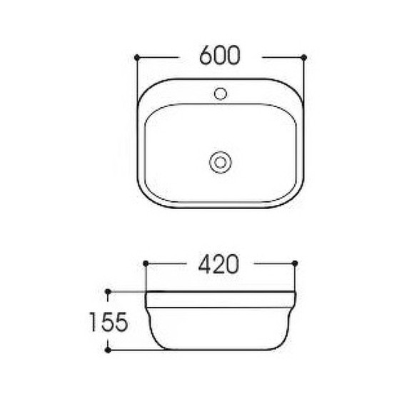Раковина Aquatek Амадео 60 AQ6042-00 Белая