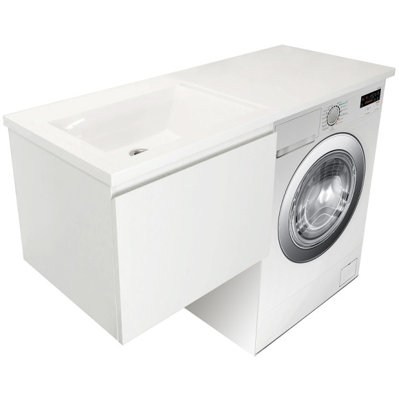 Тумба с раковиной Эстет Dallas Luxe 110 L ФР-00002025 подвесная Белая Тумба с раковиной Эстет Dallas Luxe 110 L ФР-00002025 подвесная Белая