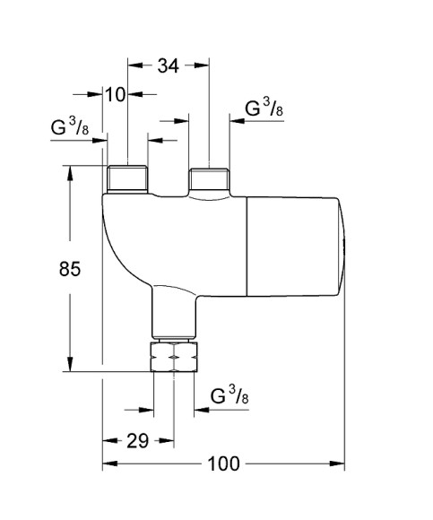 Универсальный термостат Grohe Grohtherm Micro 34487000 Хром