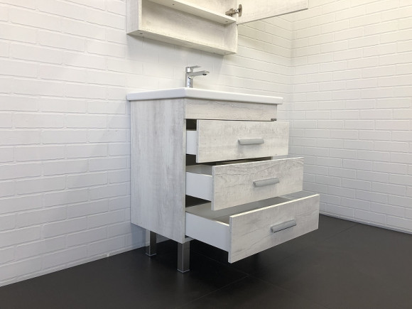 Тумба с раковиной Comforty Никосия 70Н 00-00005793 Дуб белый