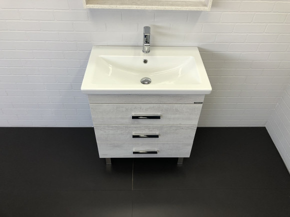 Тумба с раковиной Comforty Никосия 70Н 00-00005793 Дуб белый