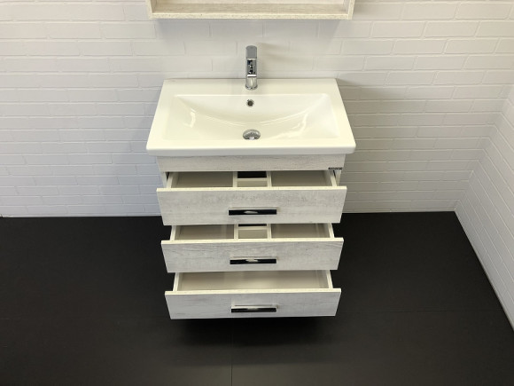 Тумба с раковиной Comforty Никосия 70Н 00-00005793 Дуб белый