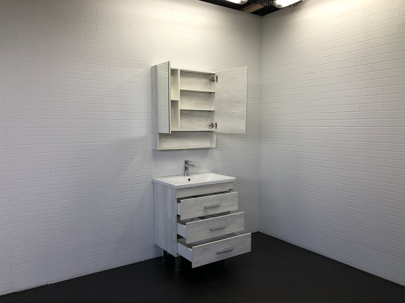 Тумба с раковиной Comforty Никосия 70Н 00-00005793 Дуб белый