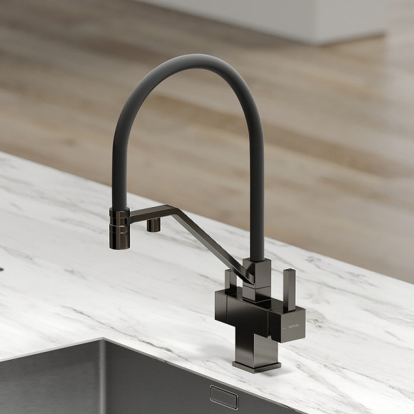 Смеситель для кухни Sancos Loro SC4007GG Вороненая сталь Черный Смеситель для кухни Sancos Loro SC4007GG Вороненая сталь Черный