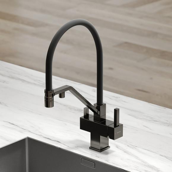 Смеситель для кухни Sancos Loro SC4007GG Вороненая сталь Черный Смеситель для кухни Sancos Loro SC4007GG Вороненая сталь Черный