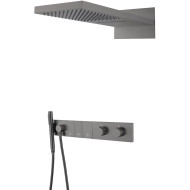 Душевая система Boheme Zodiac 133-GM с термостатом Оружейная сталь