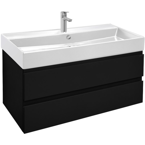 Тумба под раковину Jacob Delafon Madeleine 100 EB1318-J53 подвесная Черная матовая