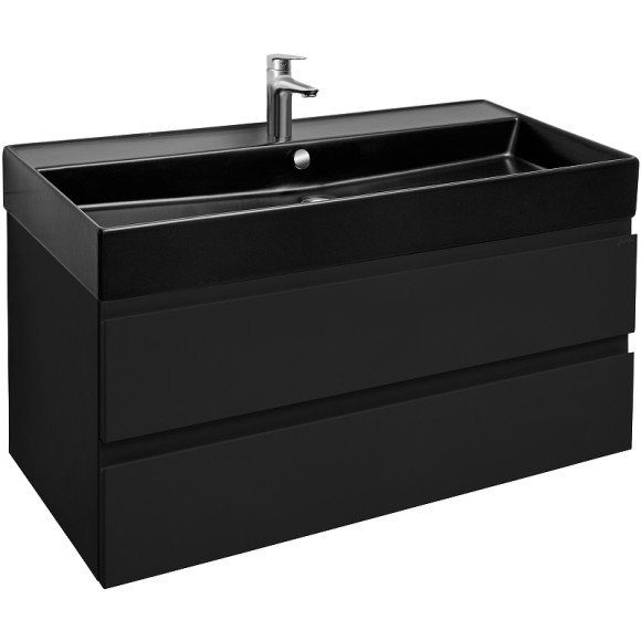 Тумба под раковину Jacob Delafon Madeleine 100 EB1318-J53 подвесная Черная матовая