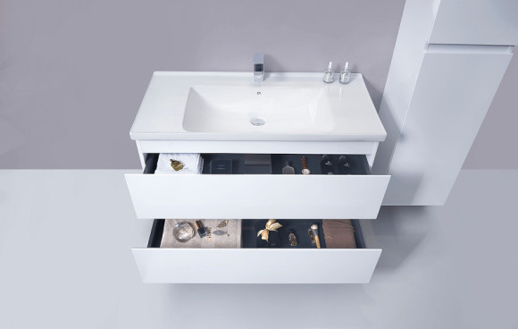 Тумба с раковиной Orans BC-4023W 100 40231000wuv005 Белый глянец